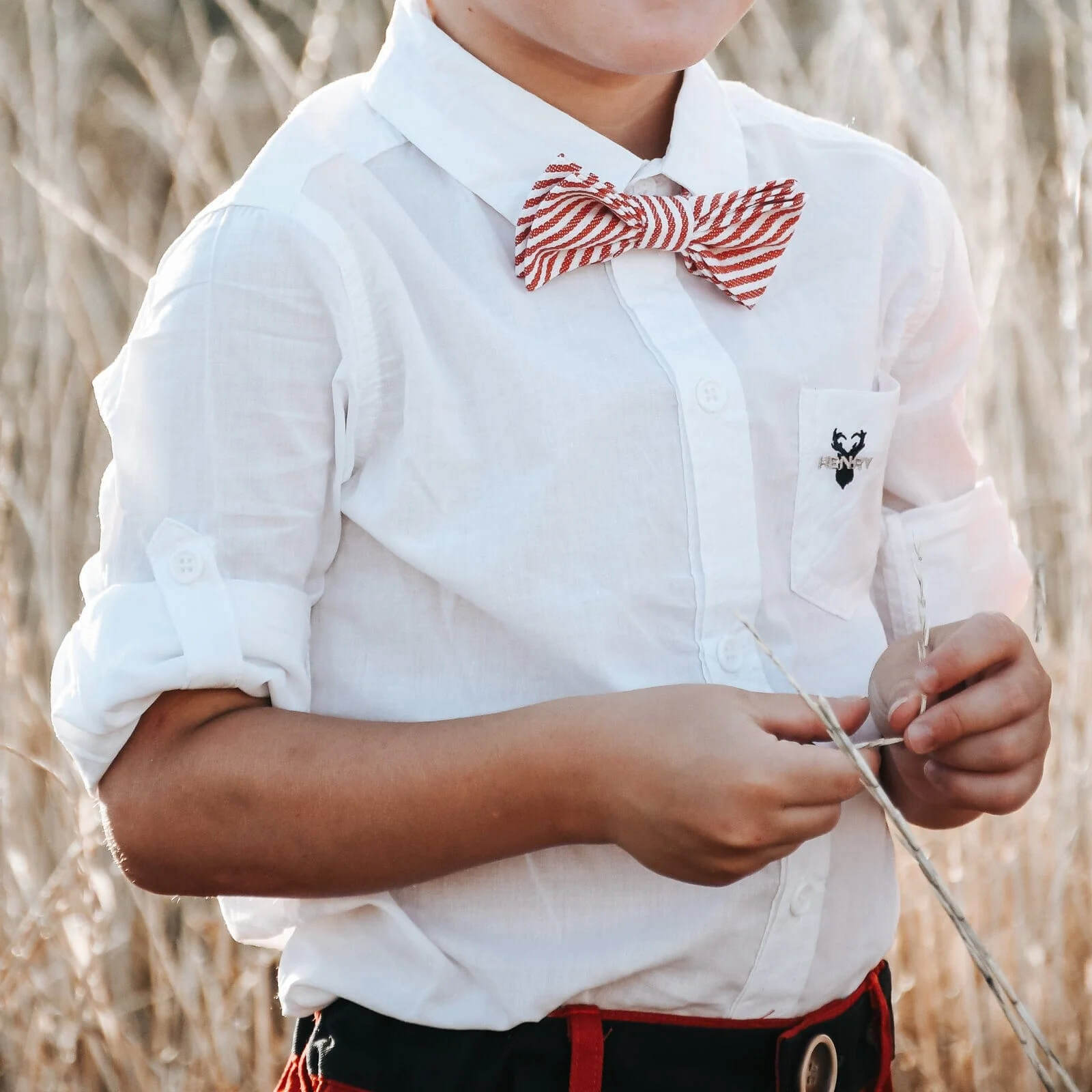 Boys dress shirt with tie top